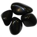 Obsidian sort, poleret, fra Mexico 1,5-2 cm