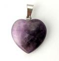 Vedhæng Amatysthjerte