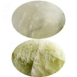 Flad sten grøn fluorit ca.3 x 3,5 cm - 25-35 g Kina