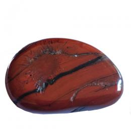 Flad sten Jaspis rød ca.3.5 x 5 cm - 30-55 g Brasilien