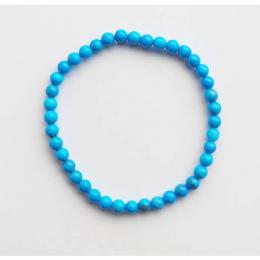 Turquenite armbånd 4 mm (farvet hovlit)