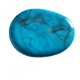 Flad sten Howlit Blå Canada ca.3,5 x 5 cm - 30-55 g
