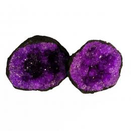 Geode sæt 8-10 cm farvede Lilla