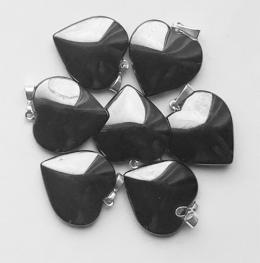 Hæmatit Hjerte vedhæng 20 mm