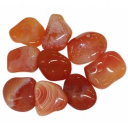 Karneol fra Botswana - rød-orange farve - 2,5-4 cm