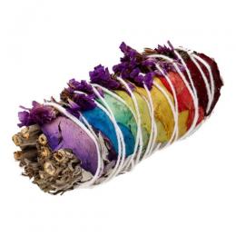 Hvid salvie med kronblade chakraer bundt 10-11 cm